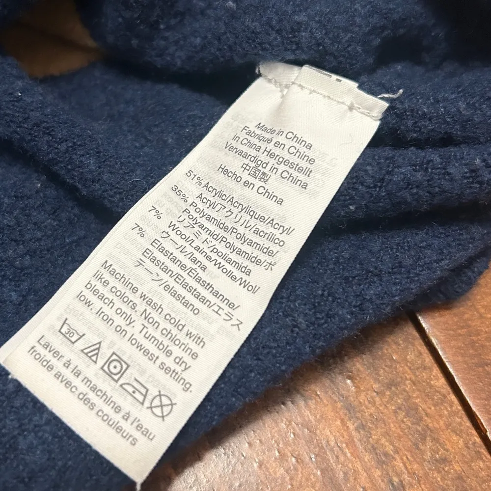 J.Crew Tan Navy and White Striped Color Block Small Women’s Crewneck Sweater - Image 4