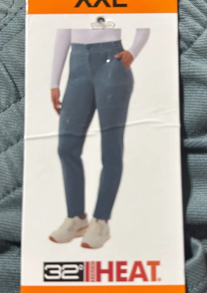 32 Degrees heat Women's Knit Stretch Elastic Waist Twill Pants nwt - Image 1