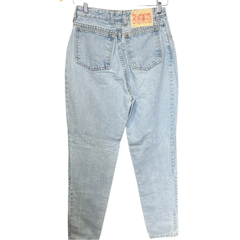 Bongo Vintage High‎ Waisted Light Wash Tapered Leg Jeans 90's Casual Denim Y2K - Image 3