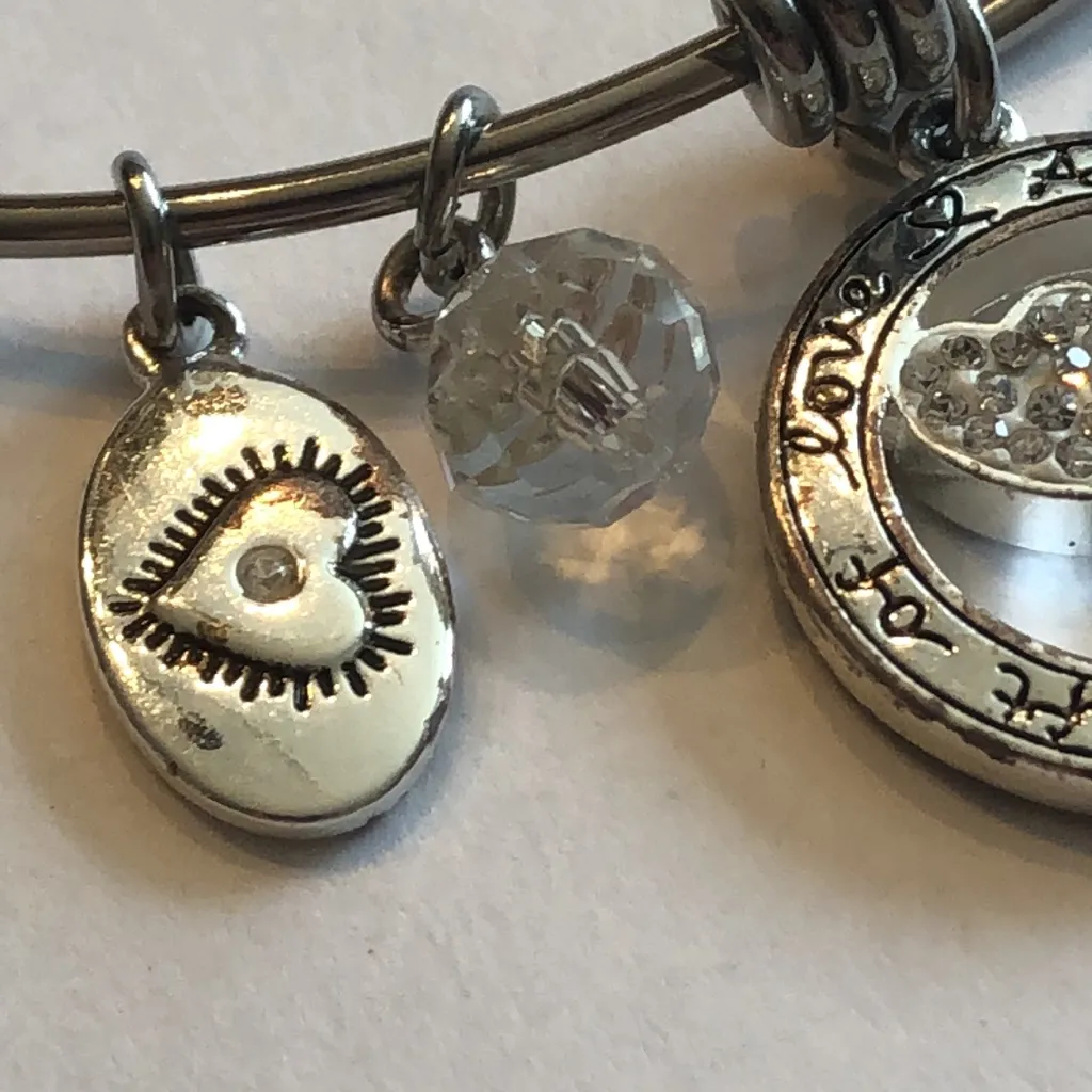 Footnotes Elegant Silver Tone Daughter Charm Bracelet - Image 5