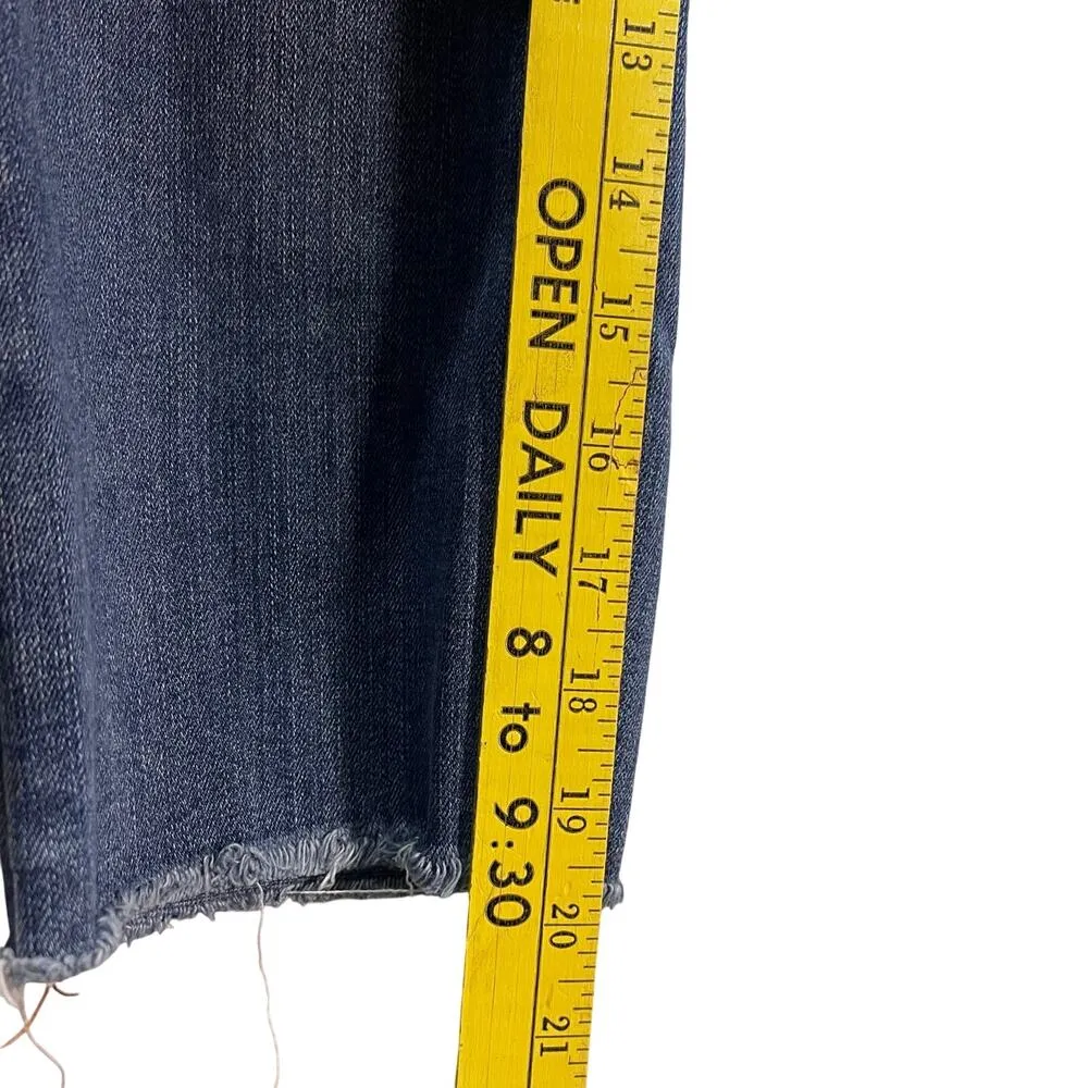 Judy Blue Skinny Fir Capri Denim Jeans Blue Size 7/28 Stretch Distressed Comfy - Image 6