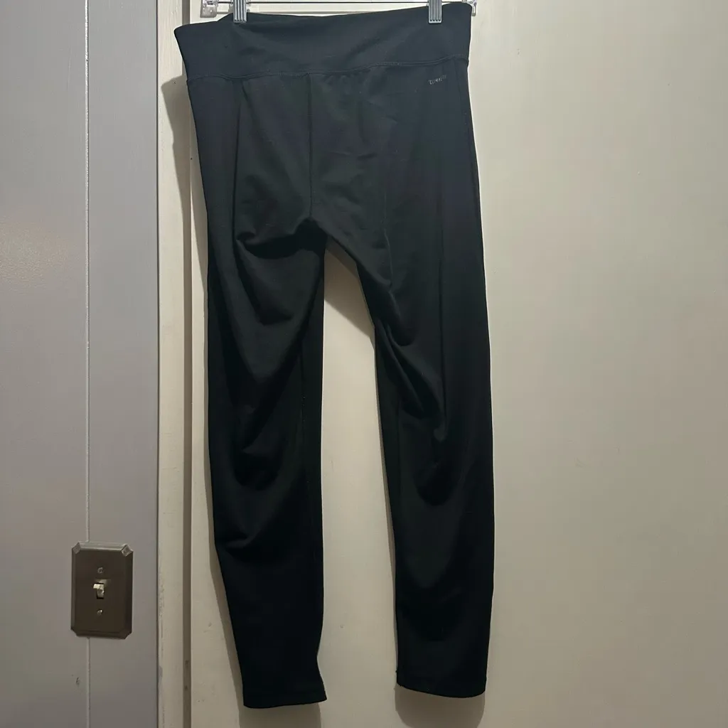 Adidas Women's Black and White Logo Joggers - Image 2