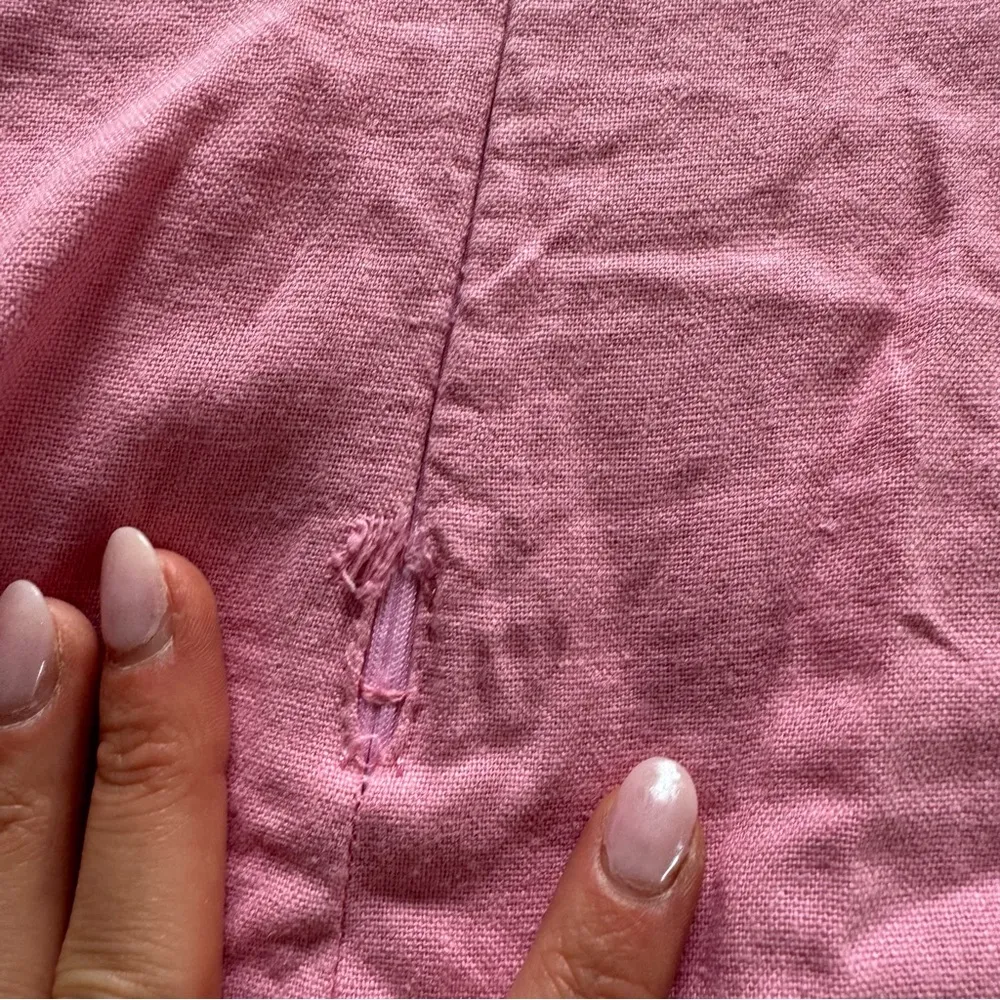 Zara Pink Linen Mini Dress - Image 6