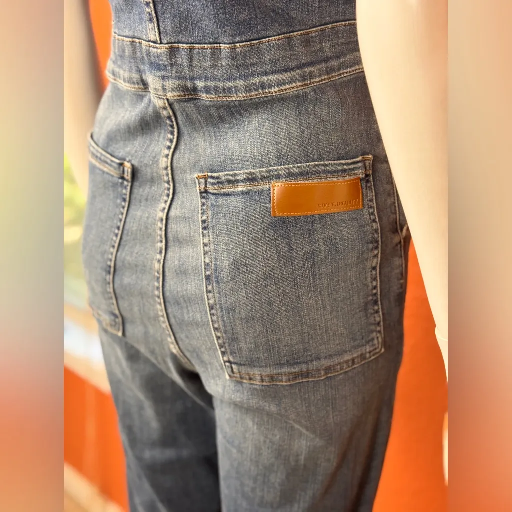 RIVET.UTILITY Classic Blue Women's Denim Overalls Size Medium - Image 12