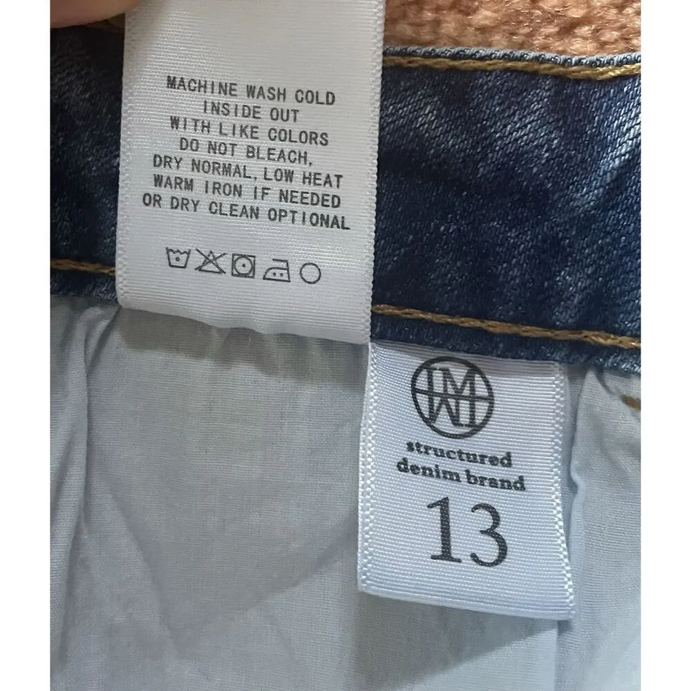 L&M Black Label Jeans Women’s Size 13 Bootcut High Rise Stretch Cowlgirl Biker Blue - Image 5