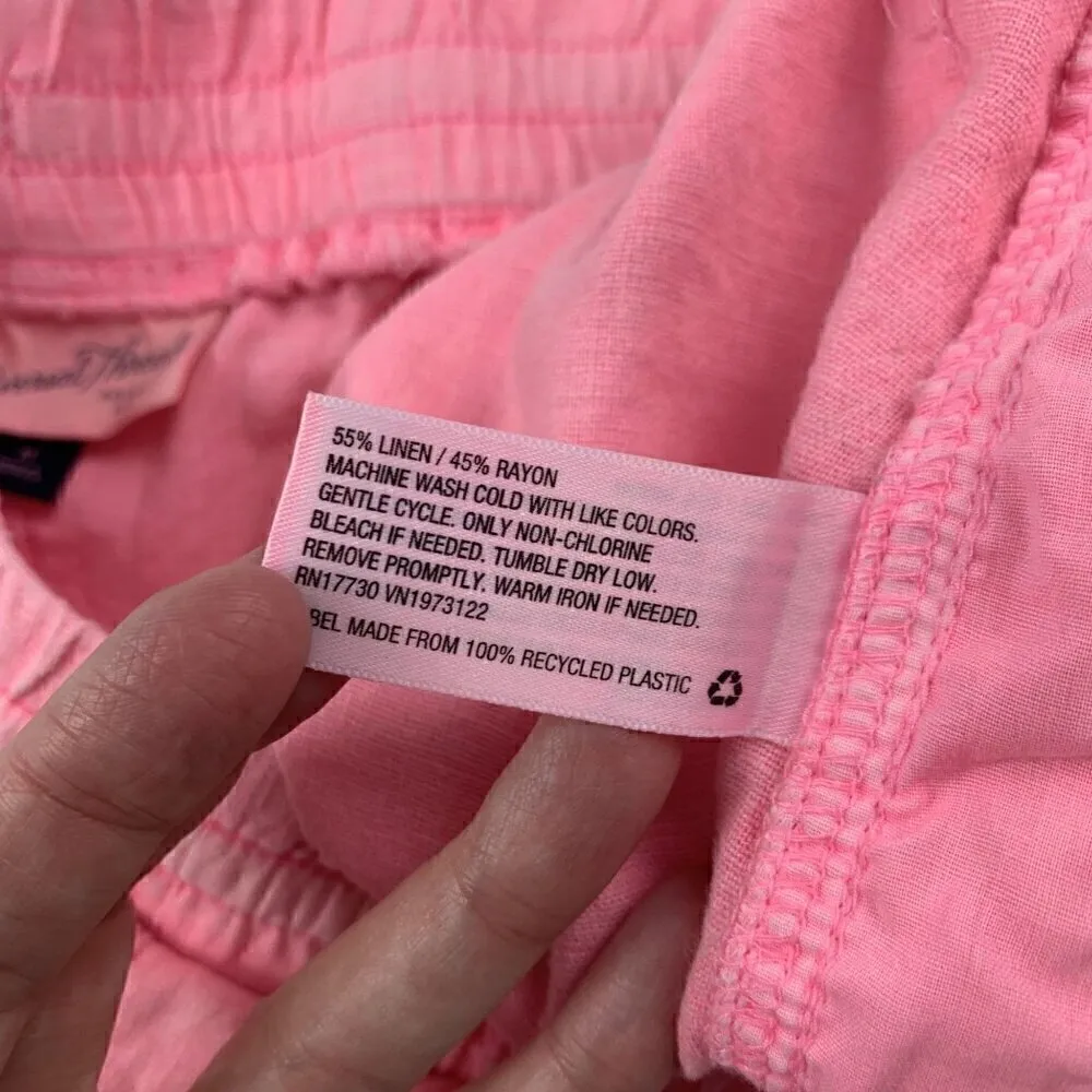 Universal Thread Neon Pink Linen Blend Pull On Shorts M - Image 3