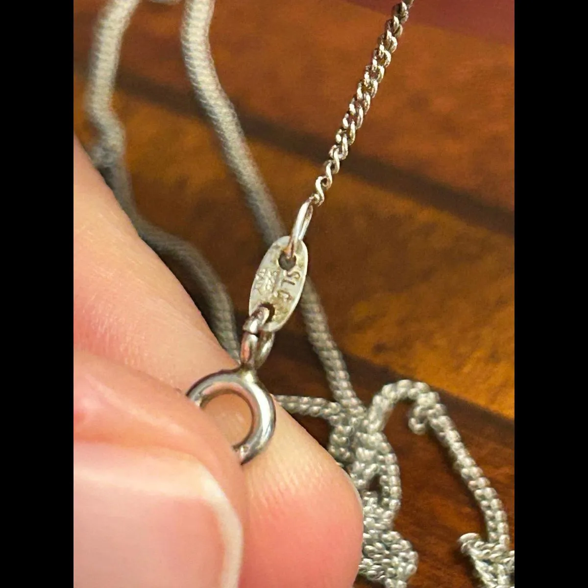 925 sterling silver necklace 1.55g g84 18 inch made in Italy - Image 4