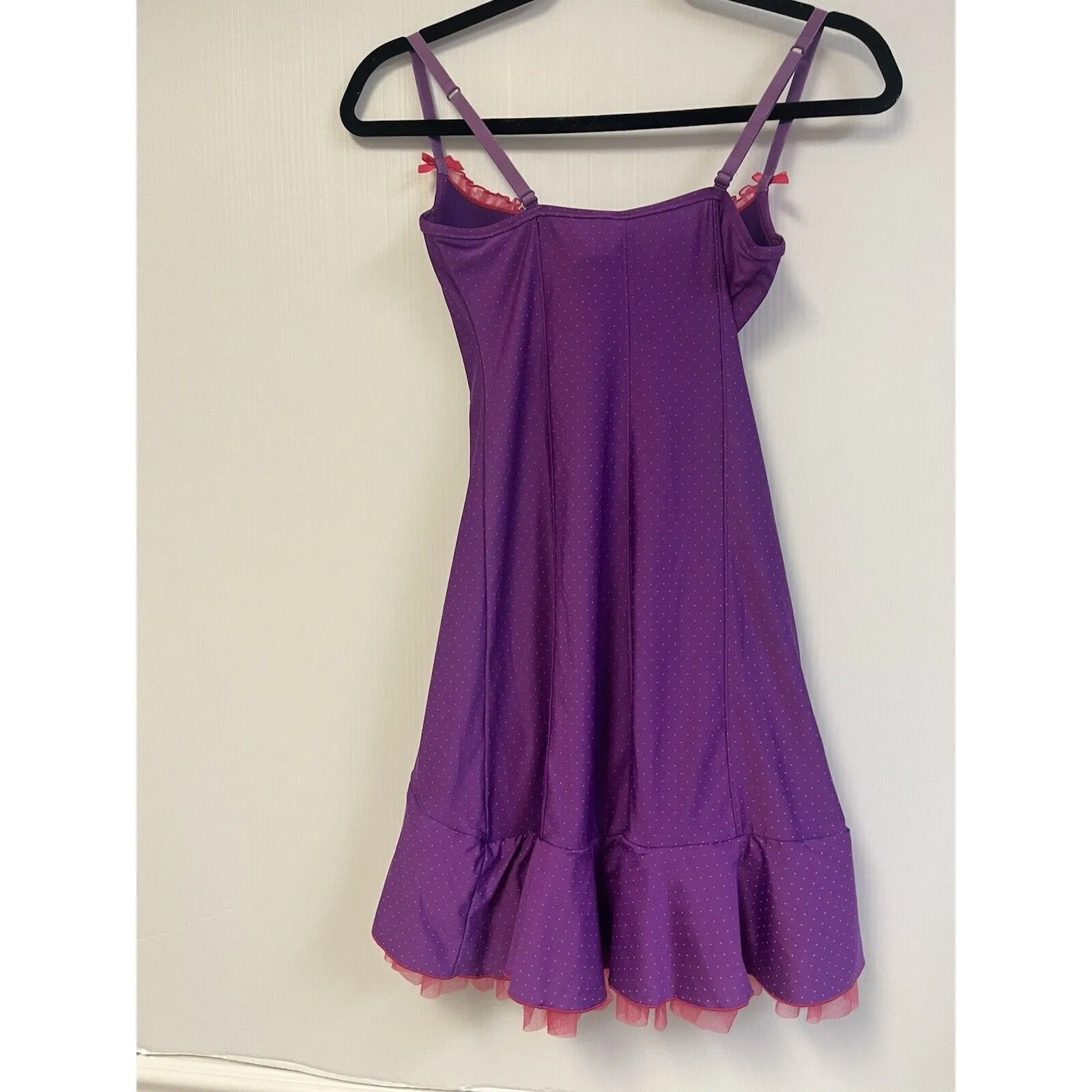 Victoria‎ Secret Sexy Little Things Pink/Purple Night Gown Size 34B Tulle Bow - Image 5