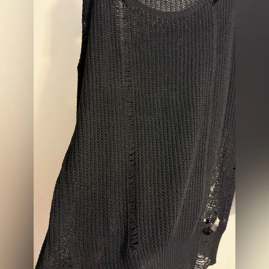 SHEIN Black Distressed Sweater NWOT - Image 3