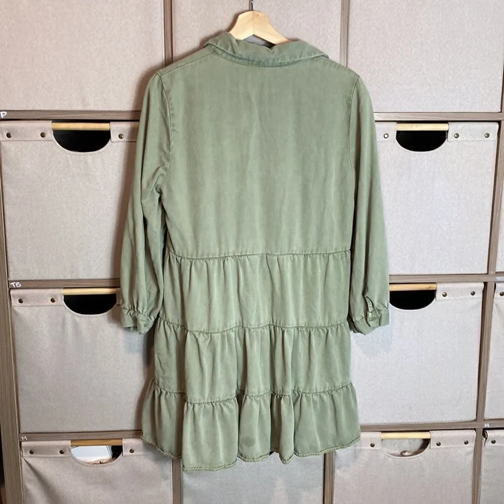 Zara Lyocell tiered mini dress - Image 6