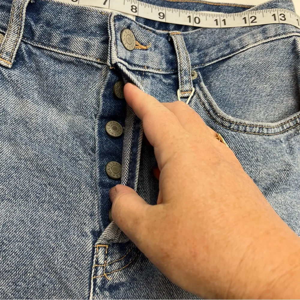 Rails The Fairfax High Rise Cutoff Short Women Size 28 Blue Denim Button Fly NEW - Image 8