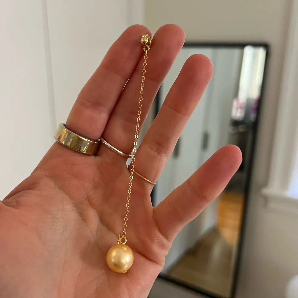 pearl drop dangle statement earrings - Image 2