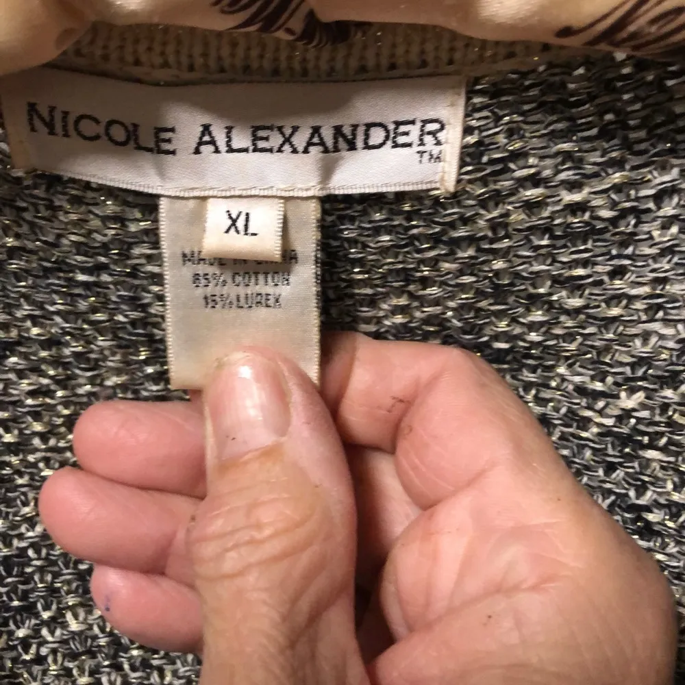 Nicole Alexander Button Front Cardigan Sweater Vintage Size XL - Image 2