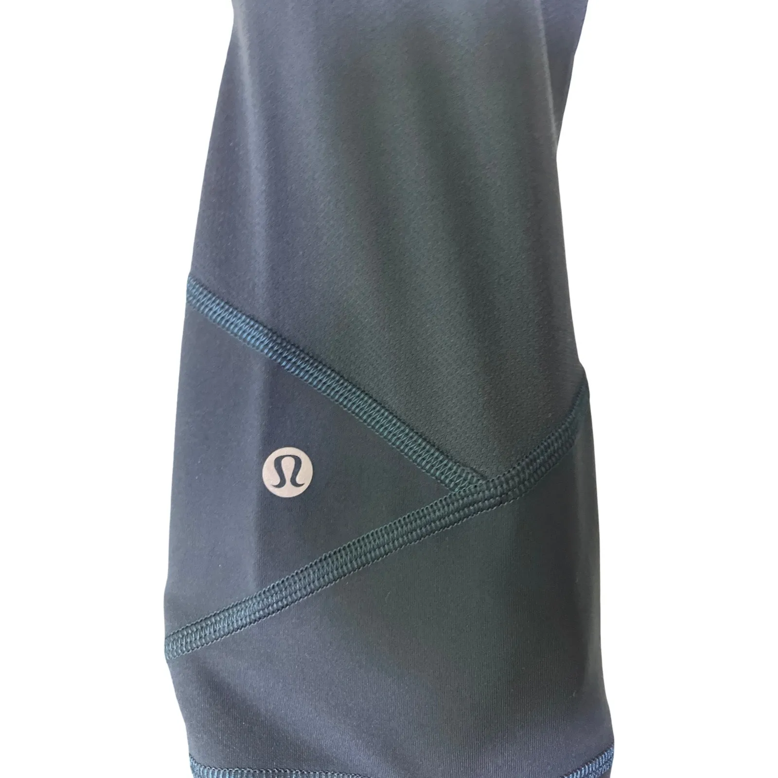 Lululemon Wunder Train Crop 23” True Navy Teal Stitch Size 6 High-Rise Leggings - Image 5
