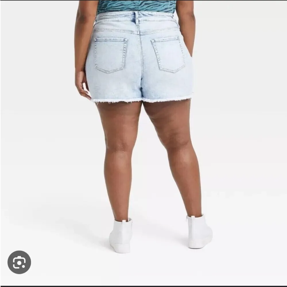 New Ava and Viv stone wash denim frayed hem line size 18w - Image 2