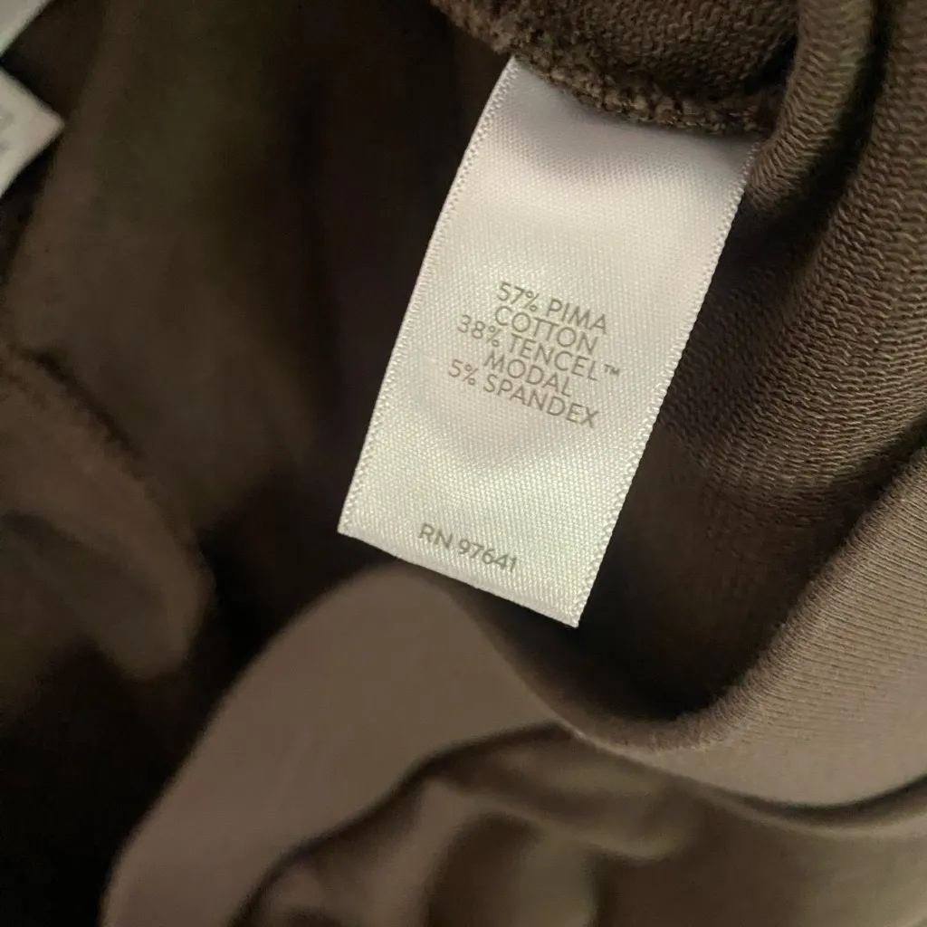 Women's J. Jill Brown Affinity French Terry Slim Leg Pull On Pants Size Medium - Image 6