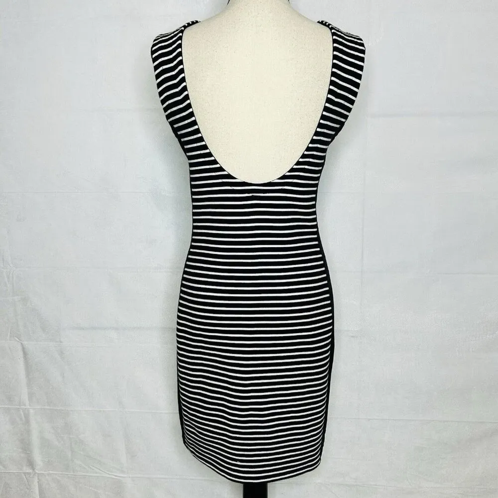 Athleta Mala Dress Size Small S Black White Stripe Sleeveless Tank Bodycon - Image 7
