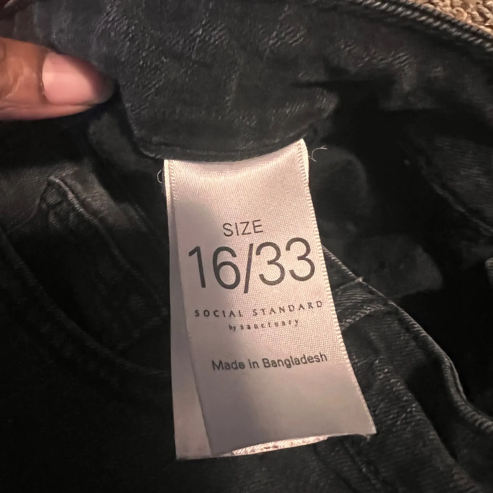 Social Standard by Sanctuary Women's Black Slim Straight‎ Jeans Size 16 33 - Image 4