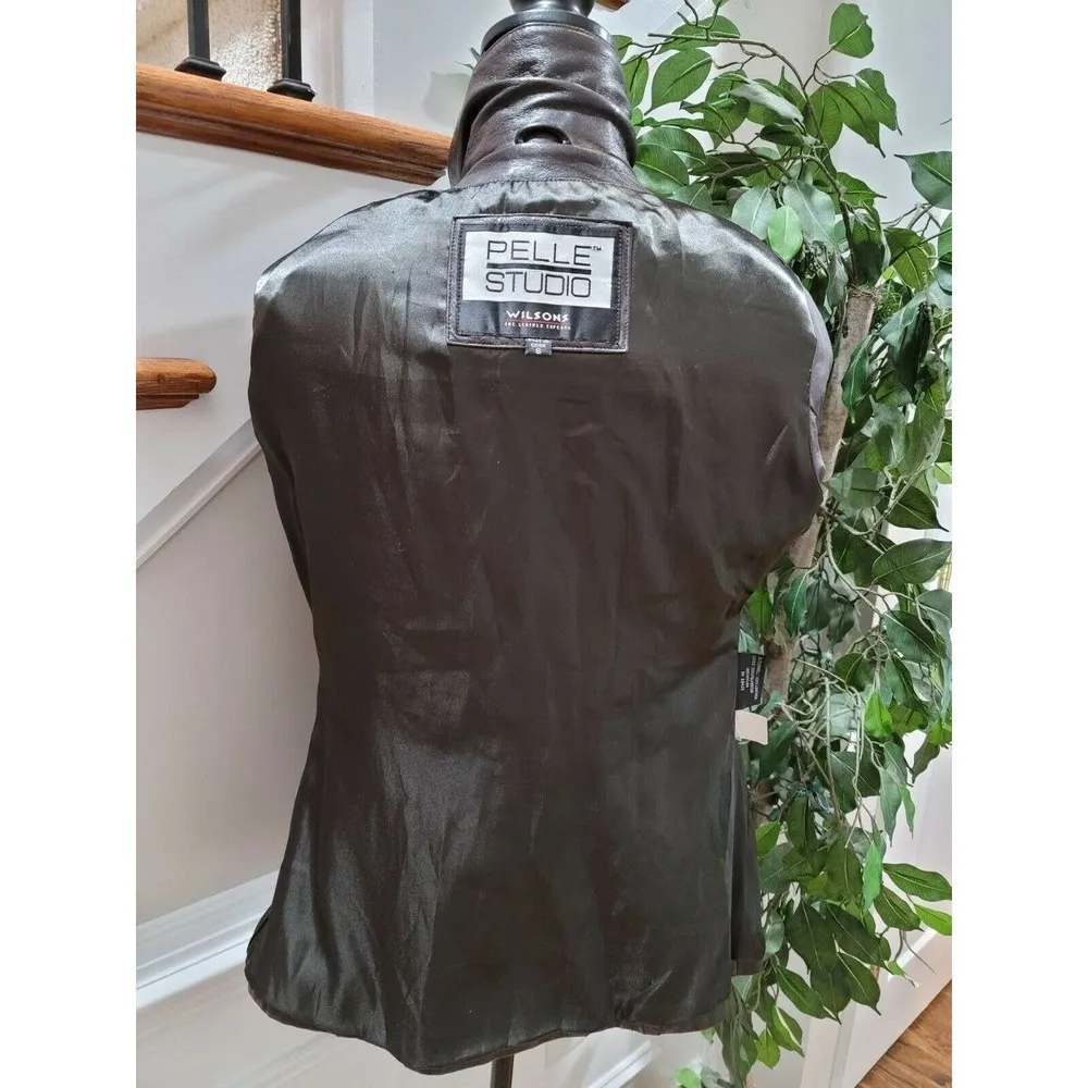 Pelle Studio Women's Black 100% Nylon Long Sleeve Buttons Style Casual Jacket S - Image 7