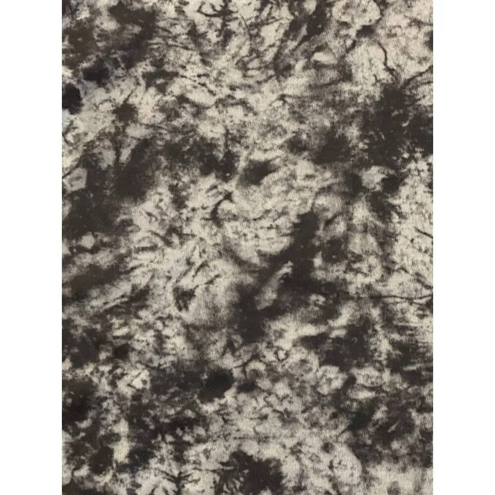 Black/Bead Tie Dye Tunic Tank Top Sleeveless Flowy Black Gray Sz M Size M - Image 2