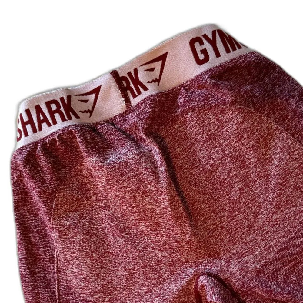 Gymshark | Beet Marl Chalk Pink Flex Leggings Mid Rise Butt Contour Size Small - Image 7