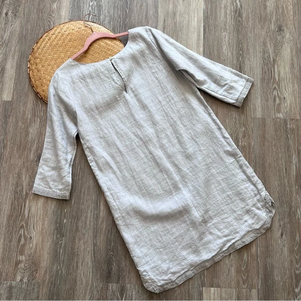 ROBERTA ROLLER RABBIT Women's Stone Emiko Dress 100% linen Women’s Size XS‎ - Image 5