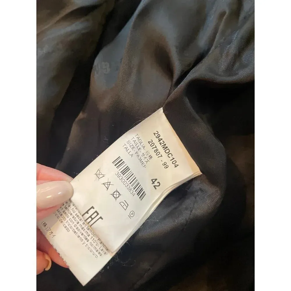 MSGM Wool Trench Coat in Black 42 Medium New long Jacket Size undefined - Image 8