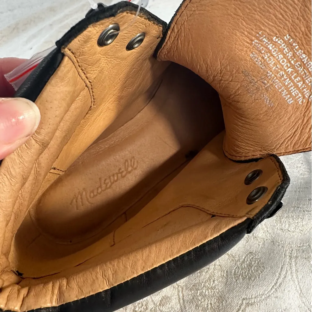 Madewell The Citywalk Lugsole Hiker Boot in Black Leather Size 7 NWT - Image 9