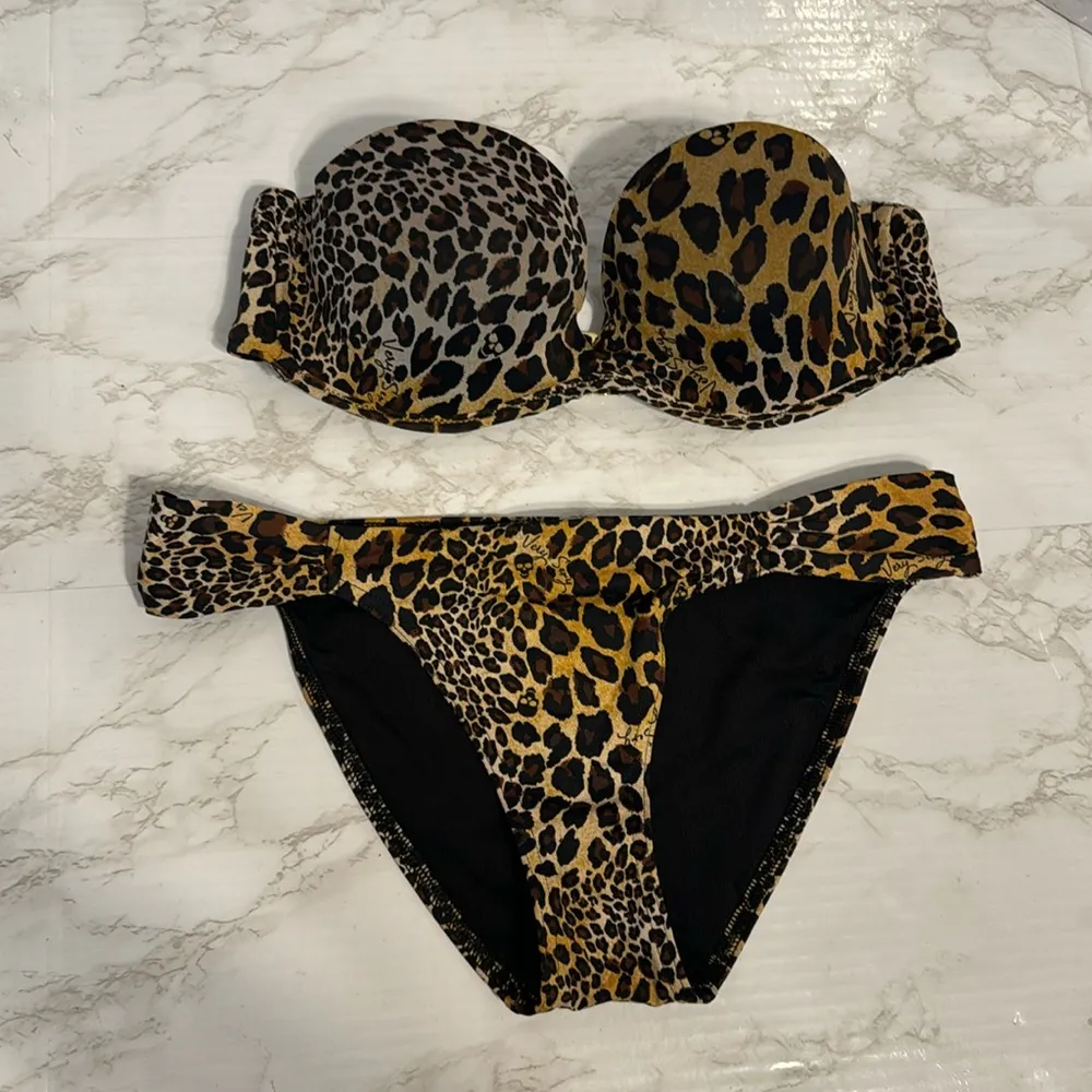 Victoria’s Secret Y2K strapless double cup push up bikini swimsuit 34A small - Image 2