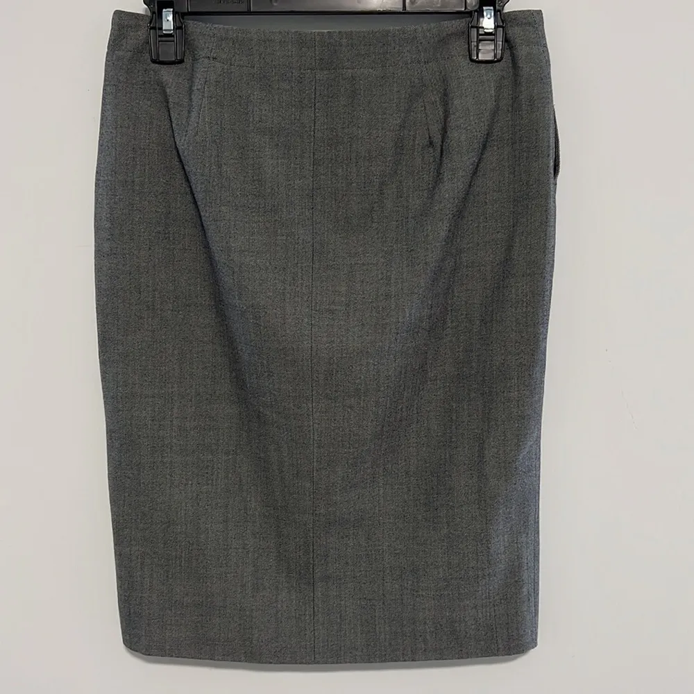 BANANA Republic Pencil Skirt Grey Lined Size 0 Petite - Image 4
