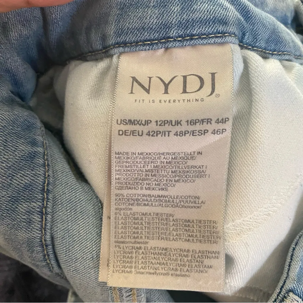 NYDJ Wide Leg Women's Jeans Lift Tuck Technology Crop High Rise Size 12P - Image 13