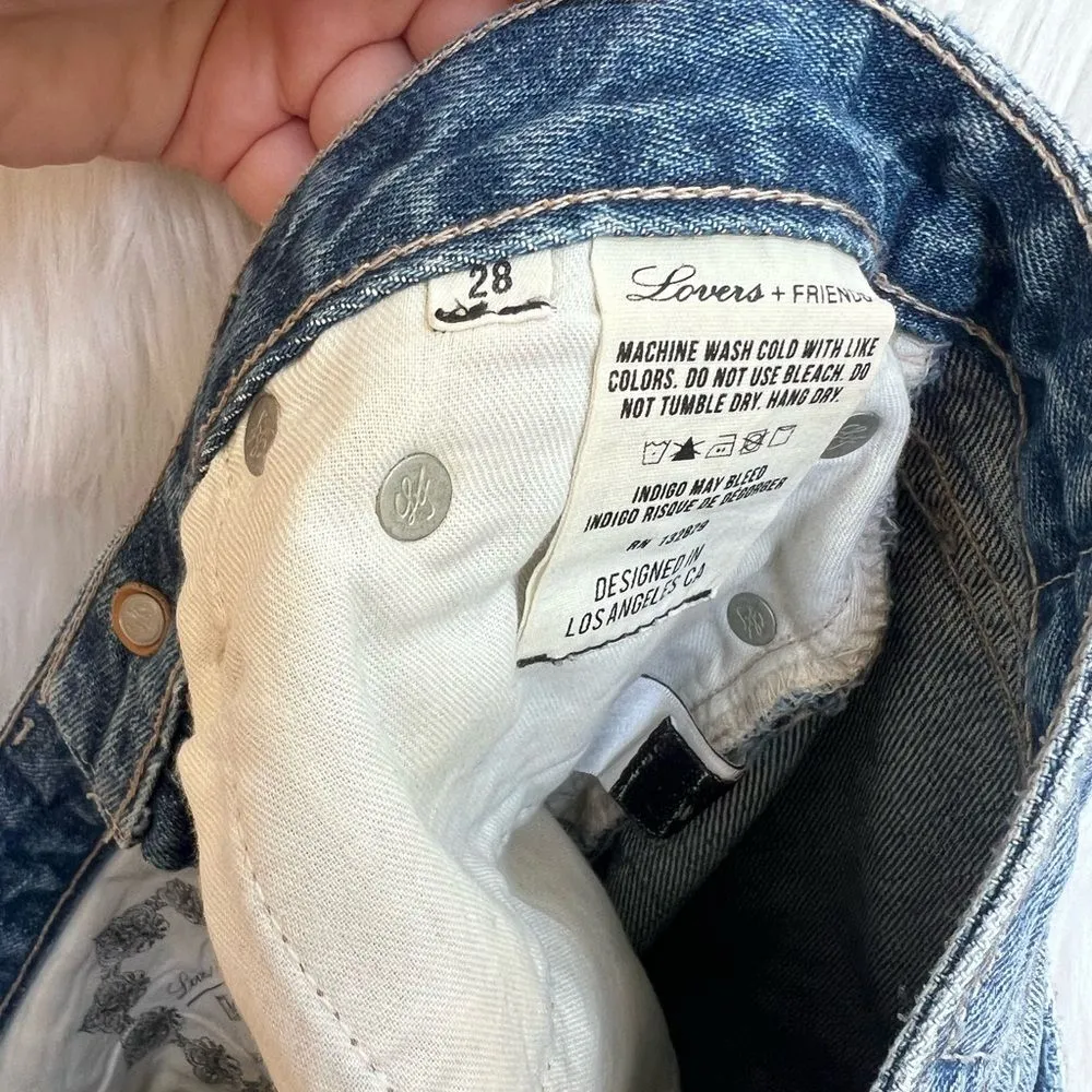 Lovers + Friends  distressed denim shorts - Image 8