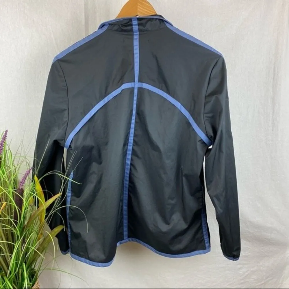 Nike Women's Black & Gray Half Zip Long Sleeve Golf Jacket M - Image 2