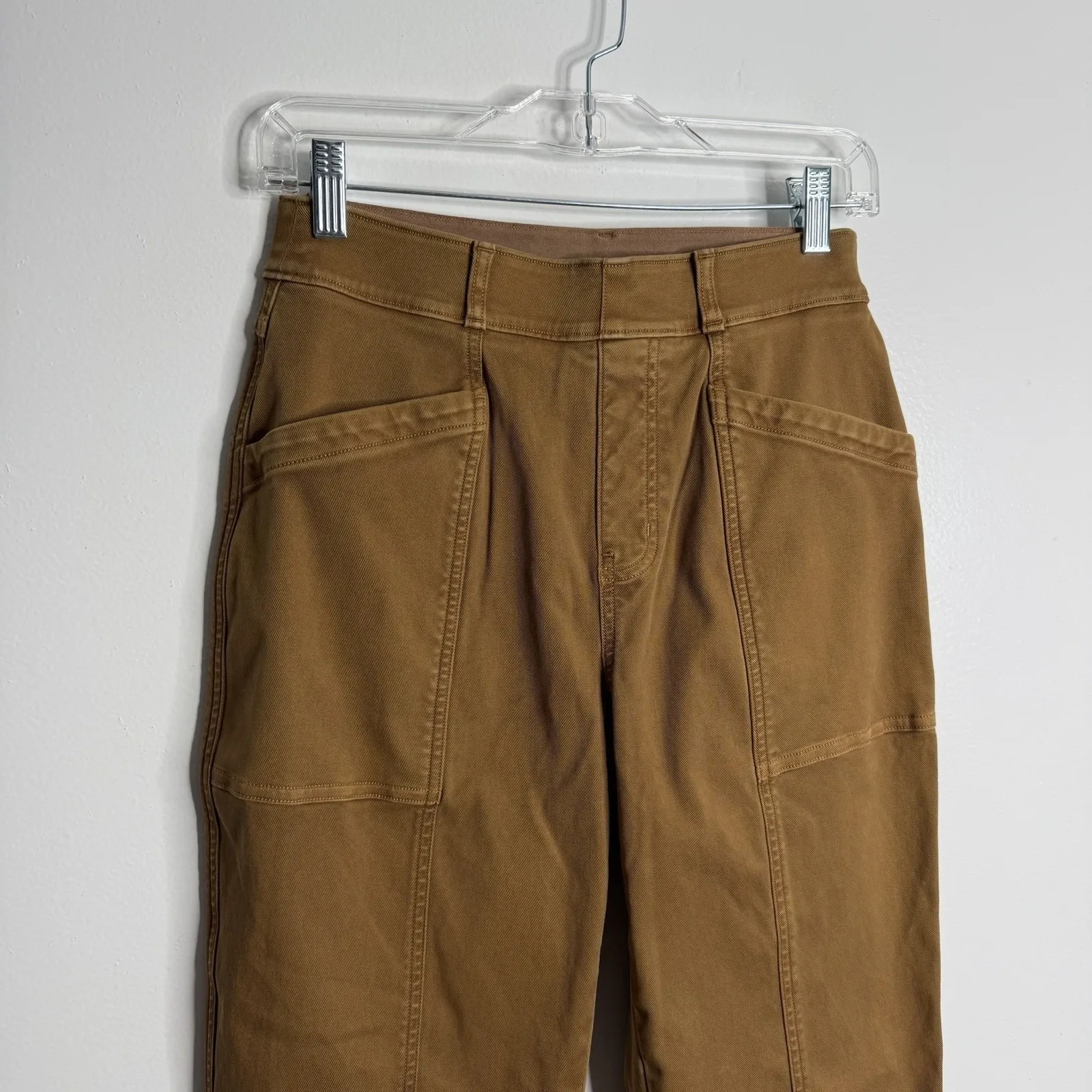 SPANX Stretch Twill Straight Leg Pants Acorn  Size Medium - Image 6