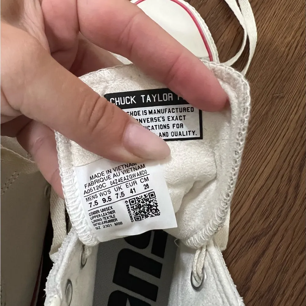 NEW  Chuck Taylor Egret CTAS Pro High Top Sneakers Size 9.5 US $80 - Image 8