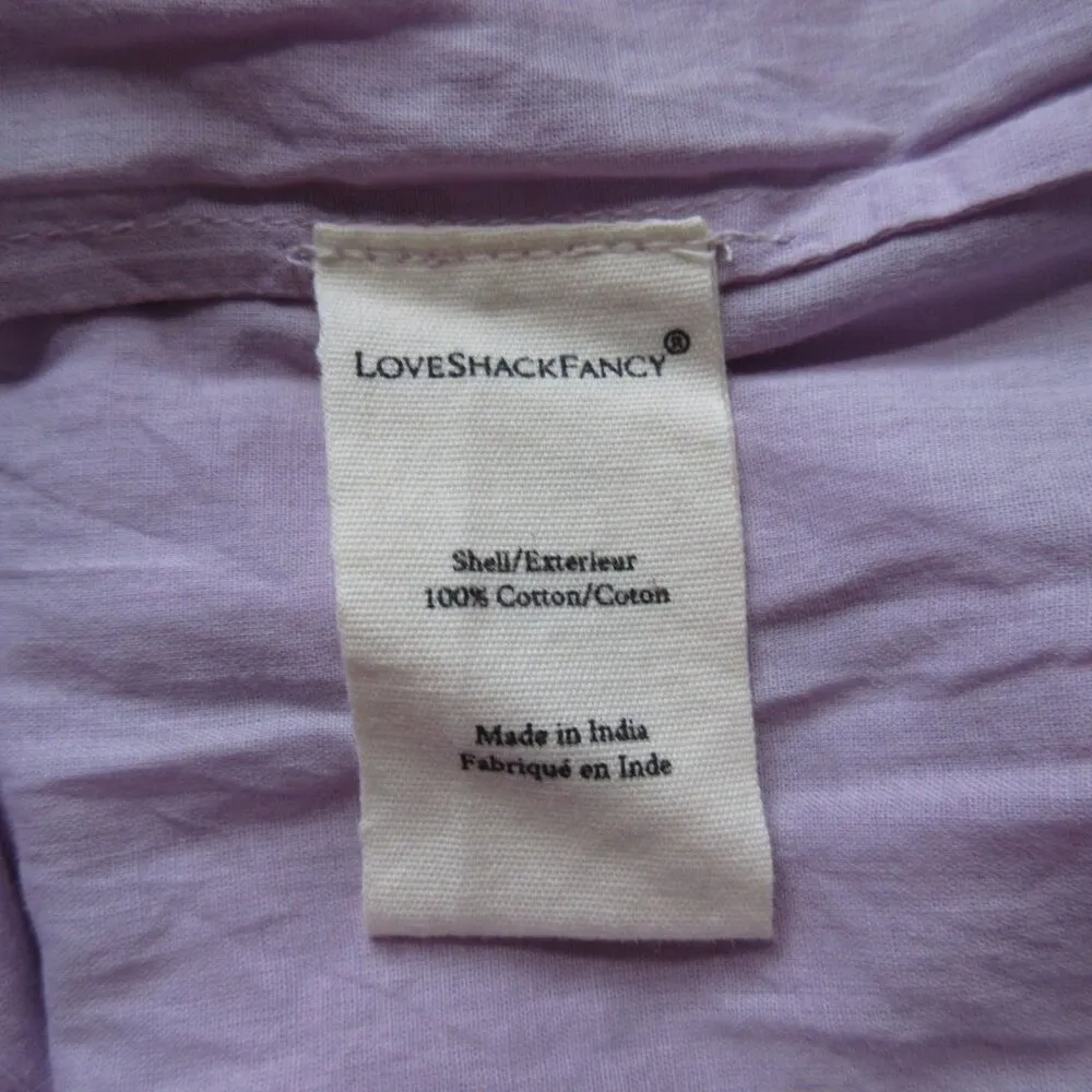 NWT LoveShackFancy Natasha Mini in Wisteria Purple Ruffle Cotton Dress L - Image 5