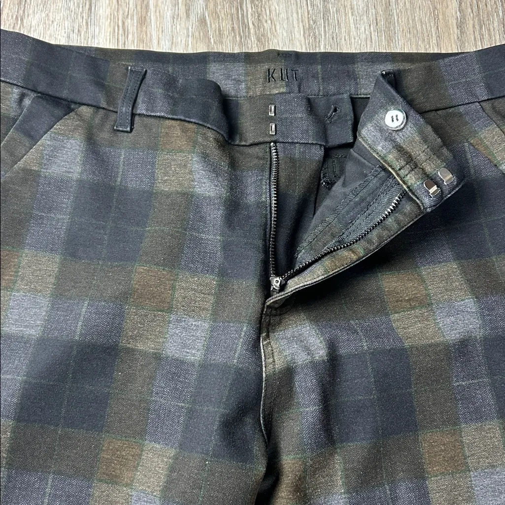 Kut from the Kloth High Rise Skinny Plaid Pants Size 16 - Image 12