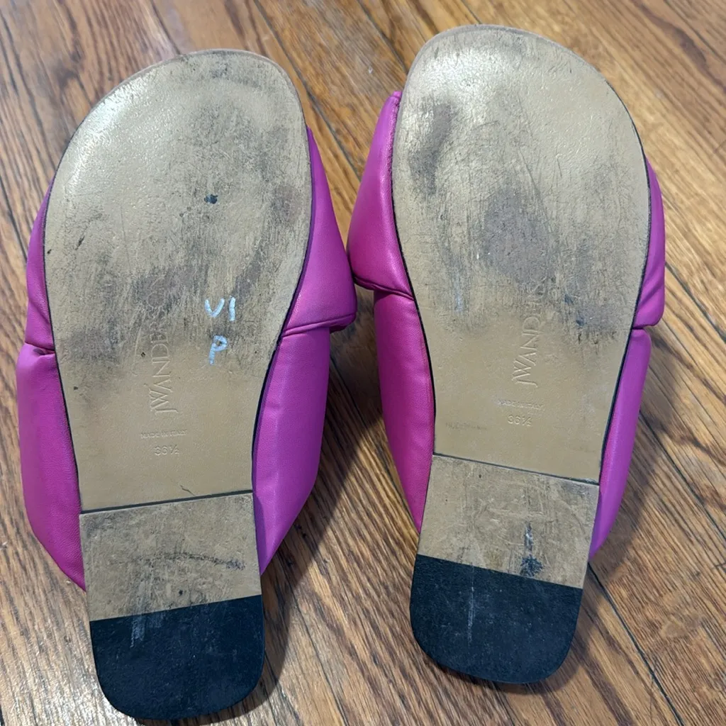 JW Anderson Chain Leather Sandal in fuchsia Barbie pink size 36.5 leather gold - Image 11