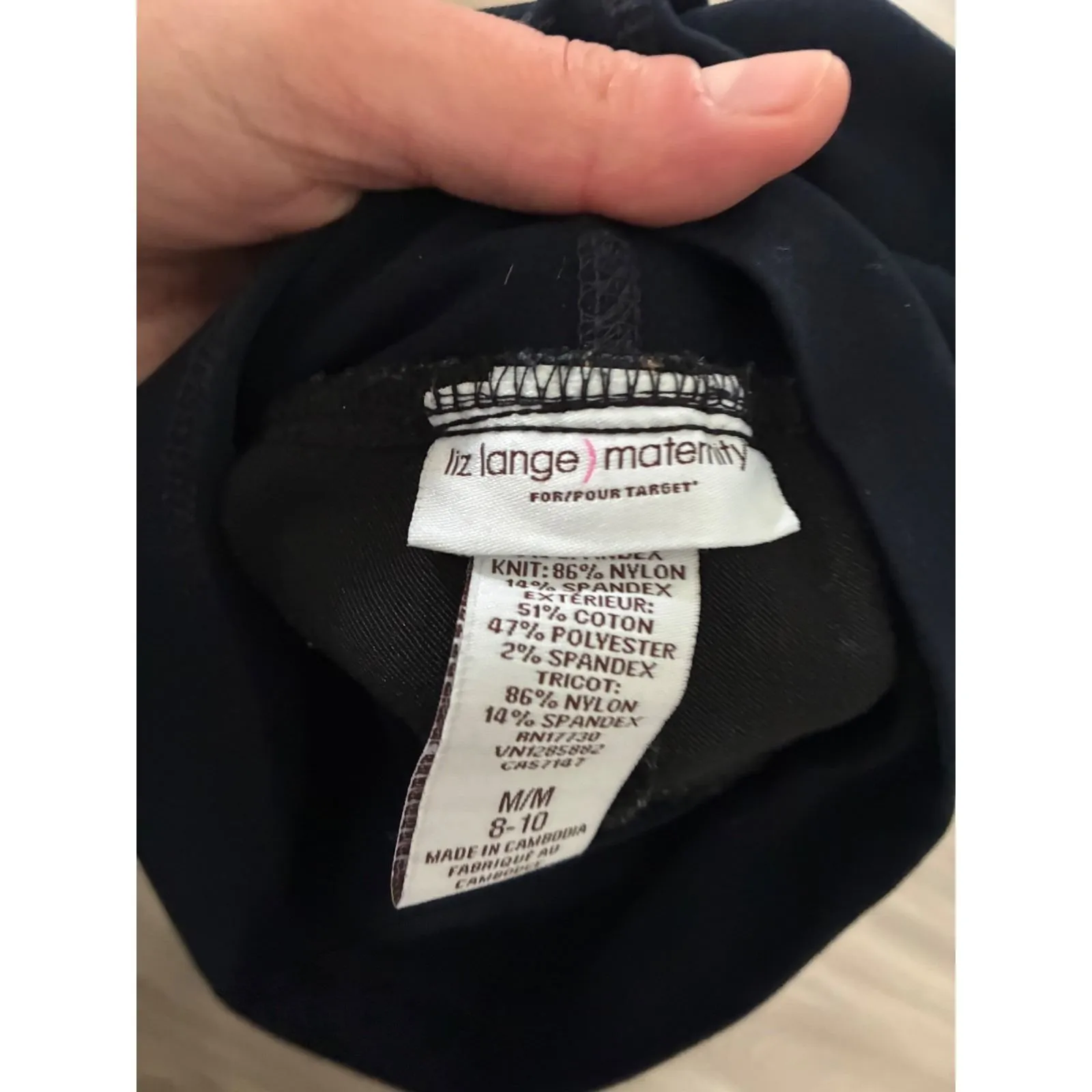 Liz Lange Maternity Dark‎ Wash Denim Over Belly Skinny Jeans M M 8 10 - Image 3