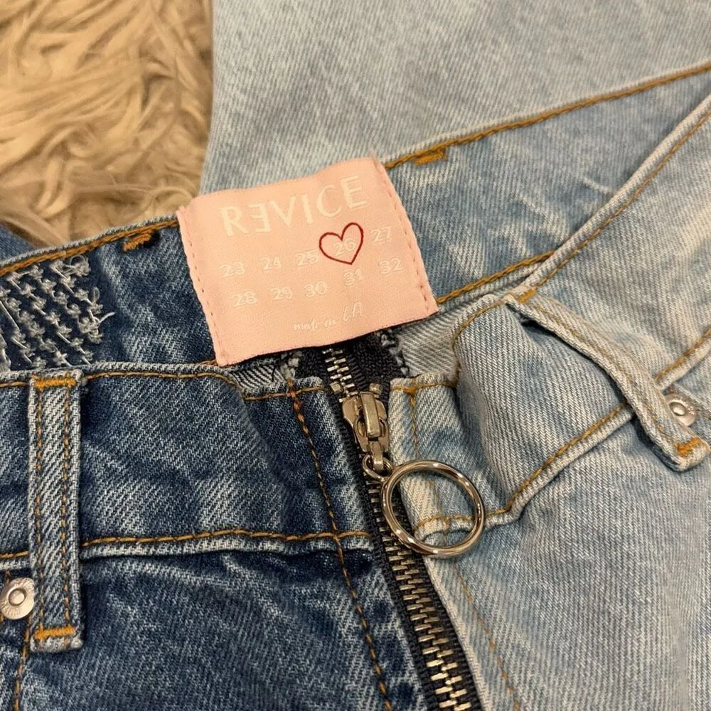 Revice Yin Yang Tokyo Wash Crops Full Zip 2 Toned Jeans Size 26 - Image 4