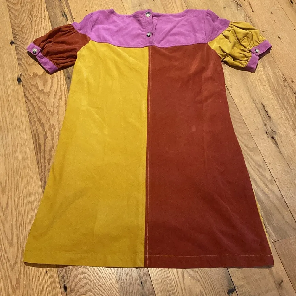 Ivy Jane Soft Corduroy Color Block Puff Sleeve Mini Dress Size XS - Image 10