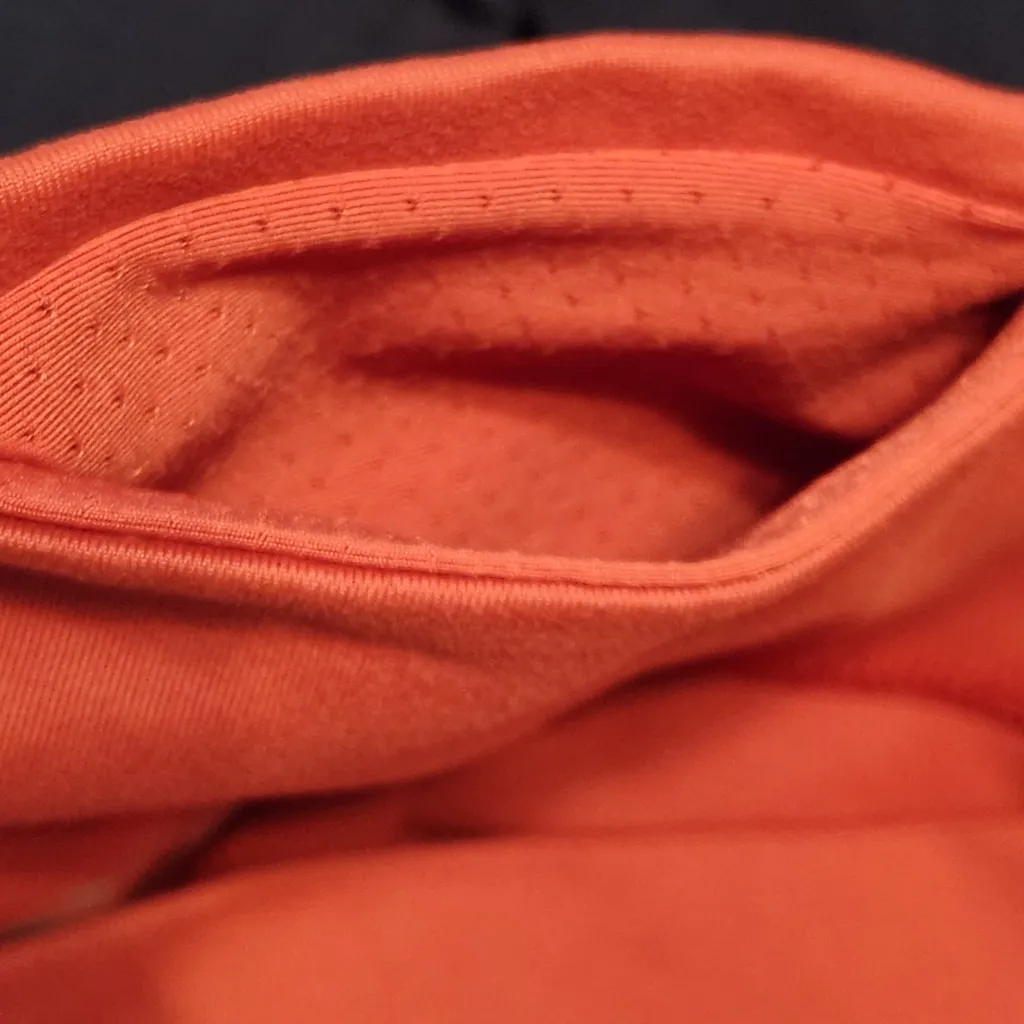 Aerie Athletic Mid Rise 7/8 Ankle Mesh Chill Play Move Peach / Coral Leggings - Image 5