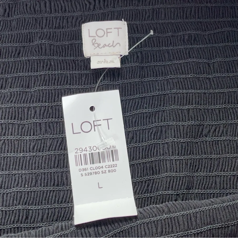 Loft Beach Black Off The Shoulder Short Sleeve Top Size L NWT - Image 4