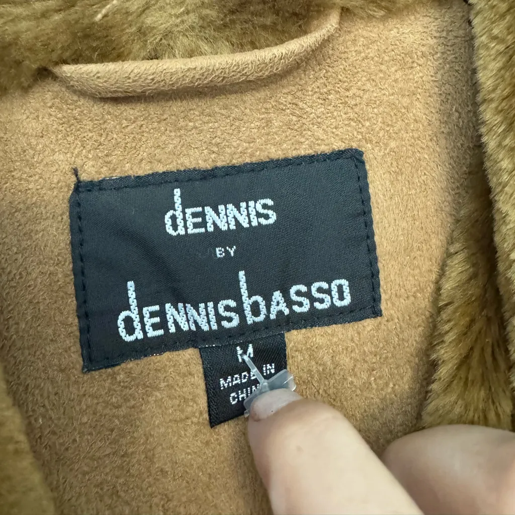 Faux Sheepskin Shearling Patchwork Coat by Dennis Basso - Image 4