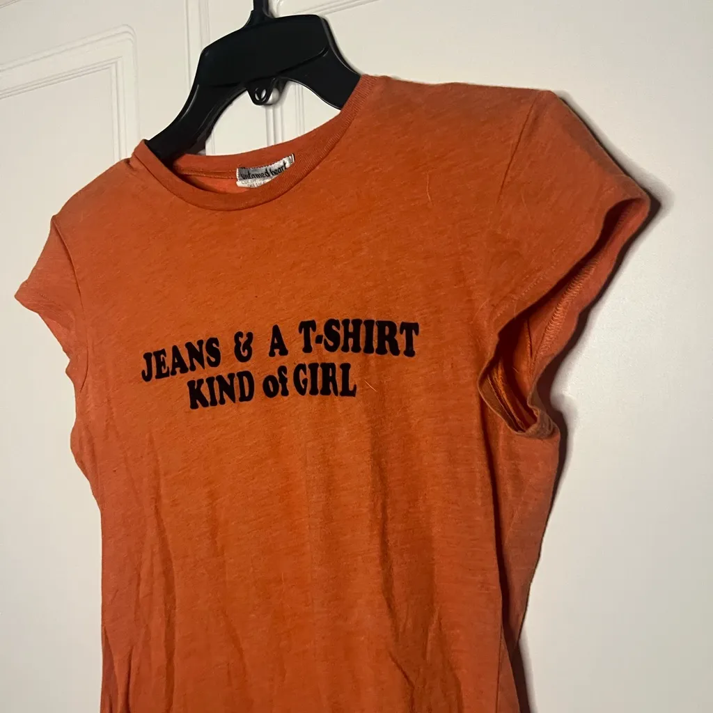 Y2K vintage “Jeans & A T-Shirt Kind of Girl” Graphic Tee - Image 4