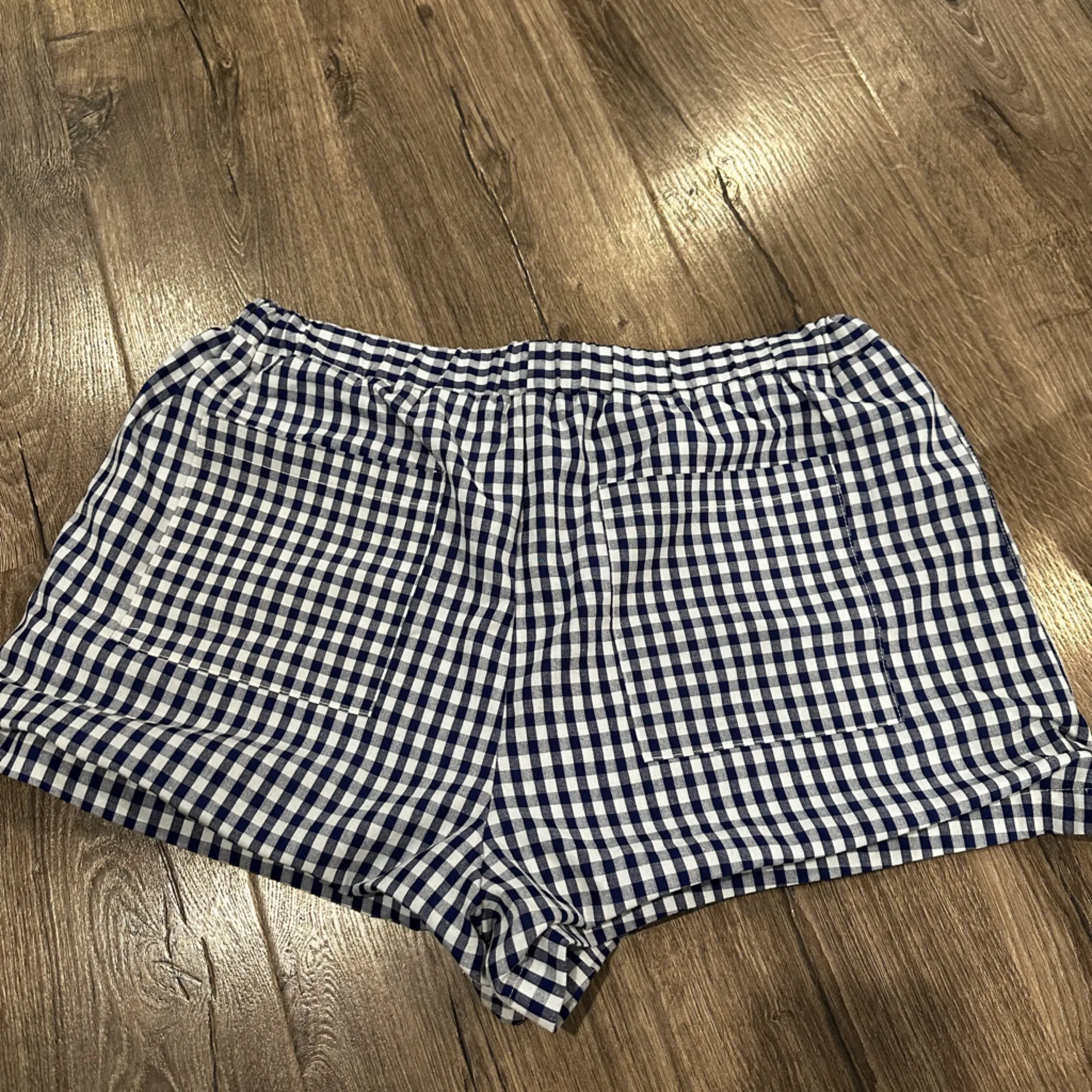 Grey Bandit Navy Gingham Shorts - Image 6