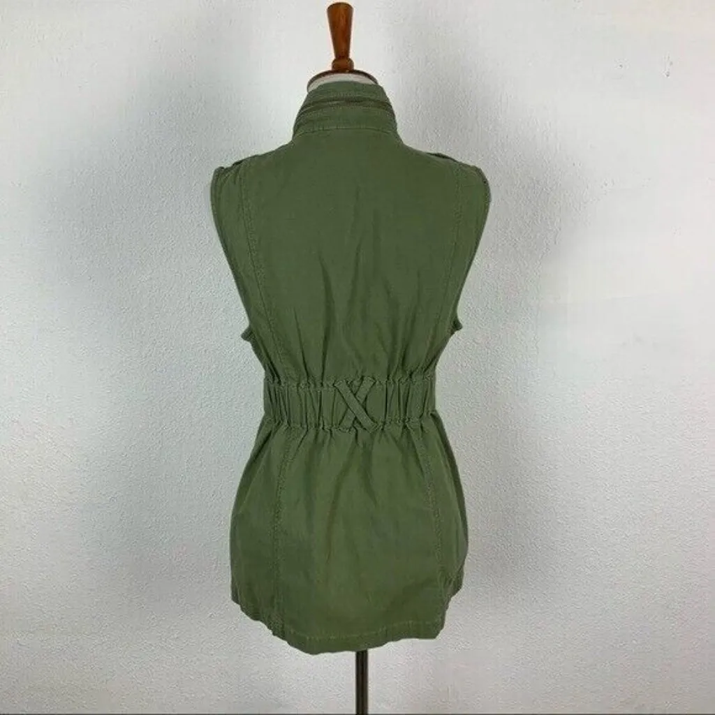 Cabi Explorer Vest Utility Army Green XS‎ Zip Up Sleeveless - Image 5