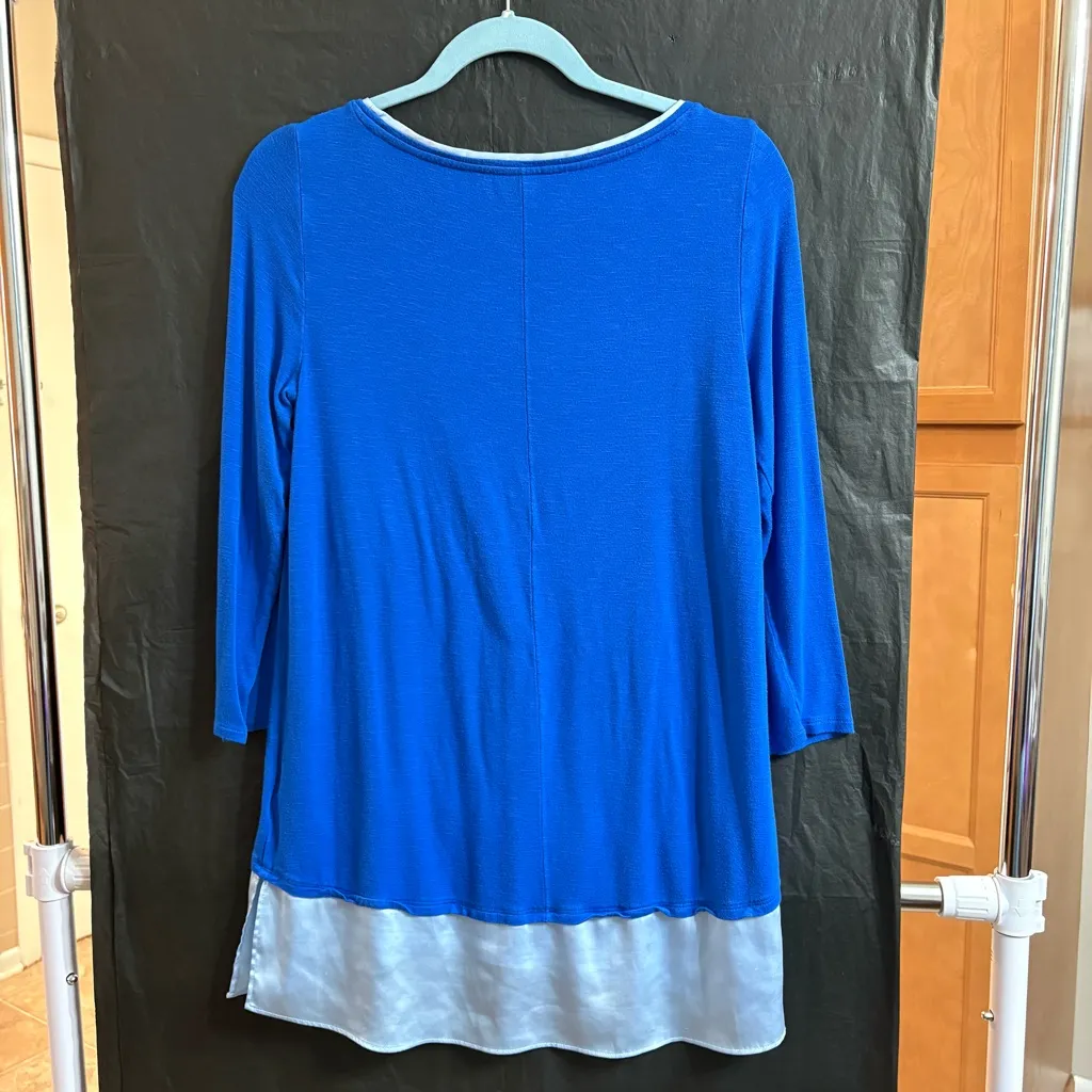 White House Black Market Women’s Royal Blue Layered Tunic Small Casual - Image 5