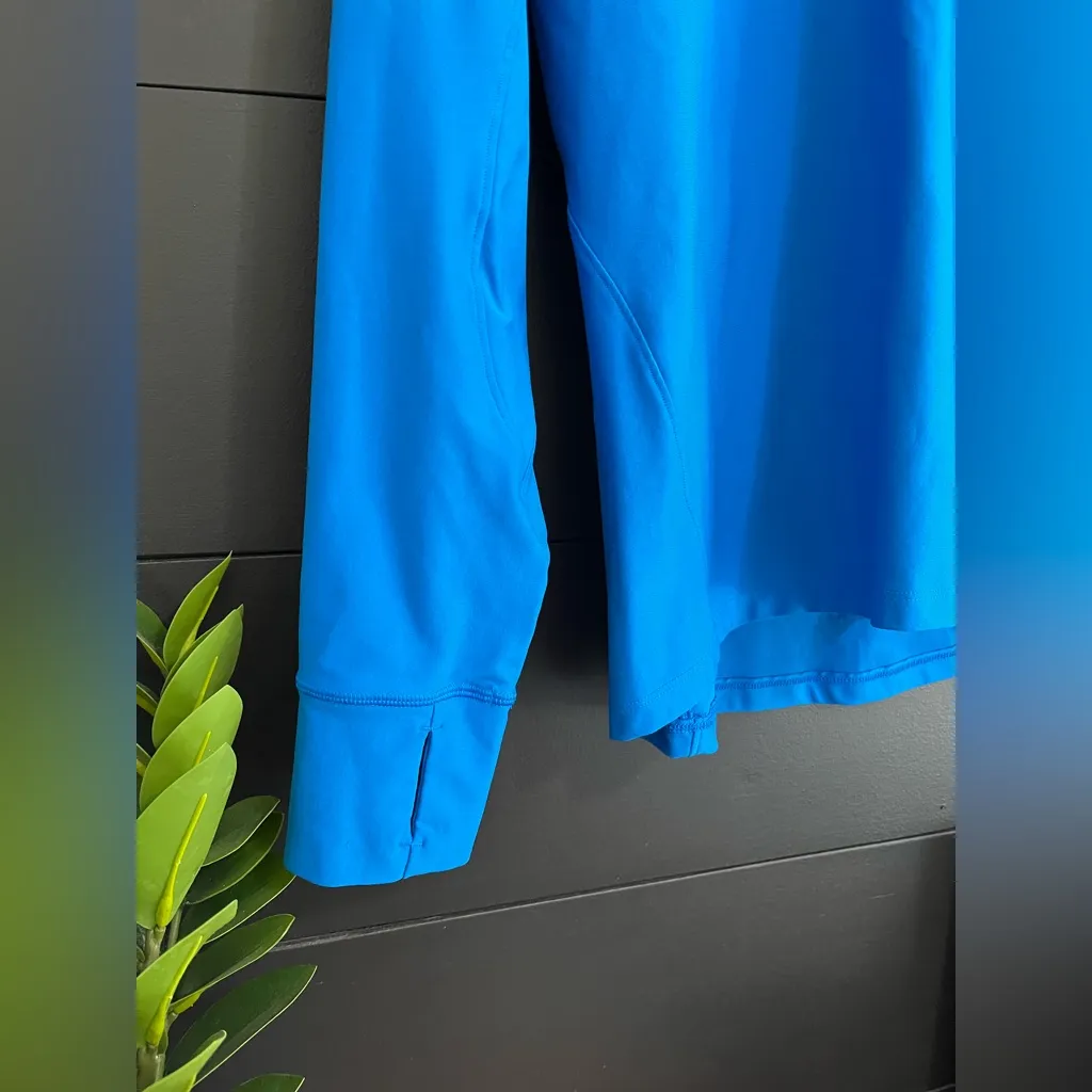 UNDER ARMOUR Royal Blue Quarter Zip Heatgear Run Pullover Fitted Shirt Sz M EUC - Image 2