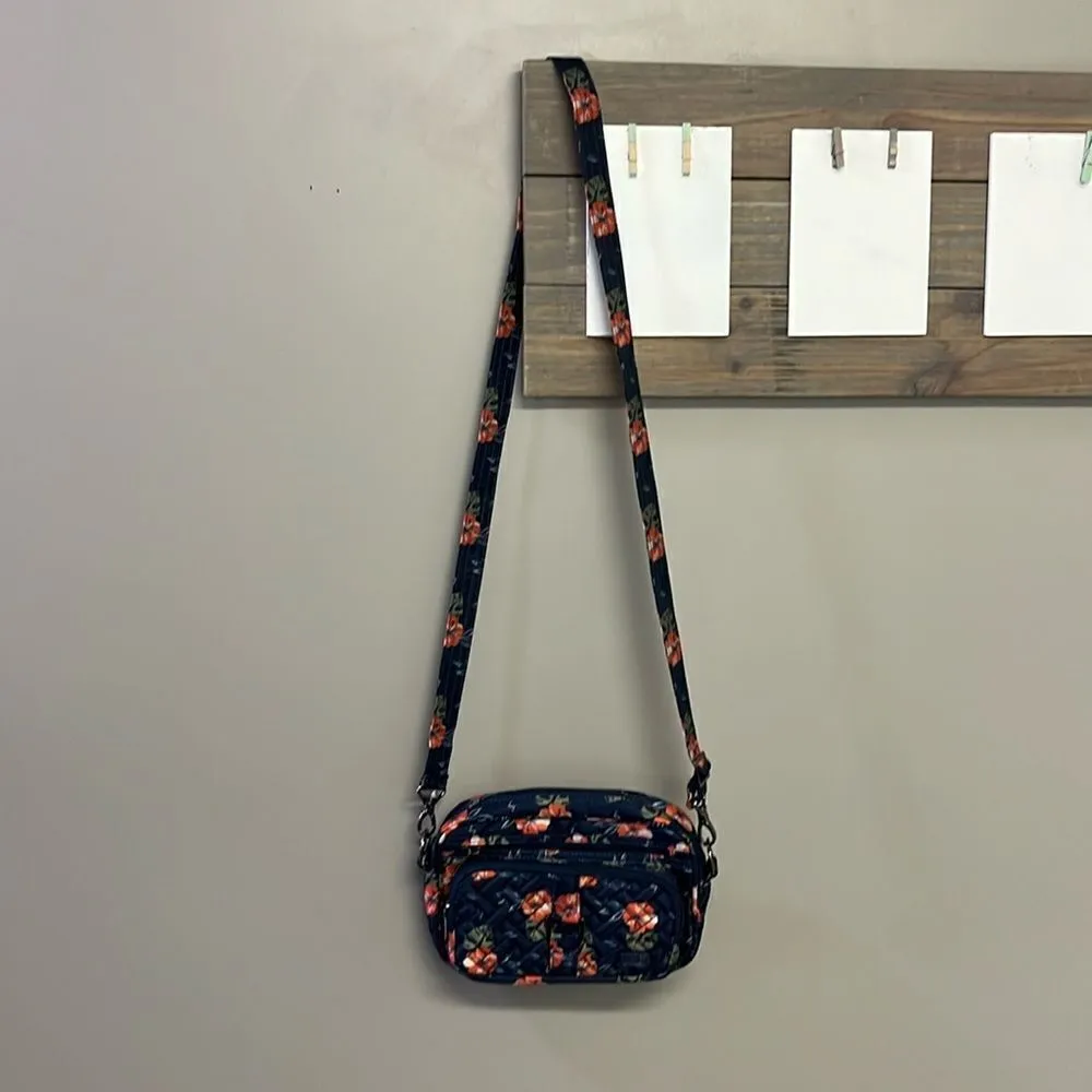 Lug Carousel Blue Floral Adjustable Convertible Belt Bag/ Crossbody RFID Purse Blue - Image 2
